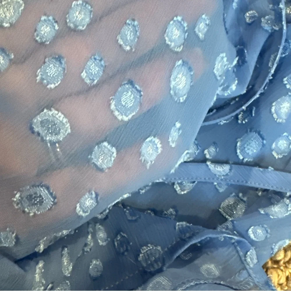 J. Crew Blue Printed Blouse